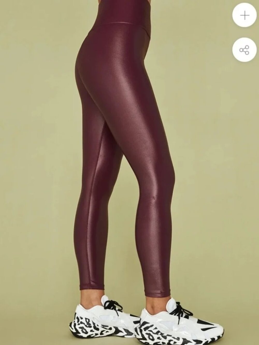 Carbon38 Takara Shine High Waist Leggings Burgundy Size Large EPC